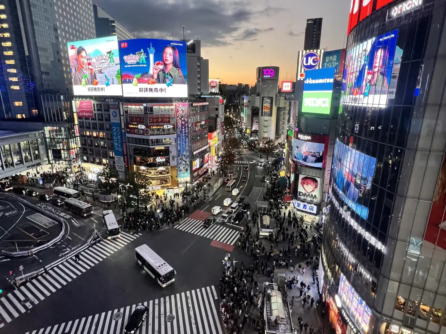 Shibuya Crossing, het beroemde zebrapad in Tokyo